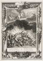 KG 12629
          <br/>
          Tempel der Muzen: De dood en apotheose van Hercules.
          <br/>
          <em>Picart, Bernard (1673-1733)</em>